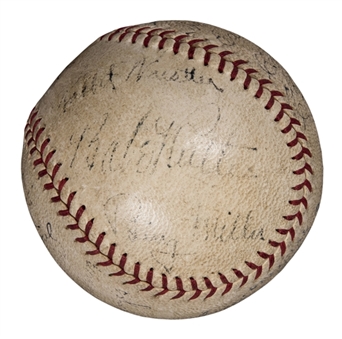 1934 Japan Tour Multi-Signed Baseball With 17 Signatures Including Ruth, Gehrig and Mack (PSA/DNA)